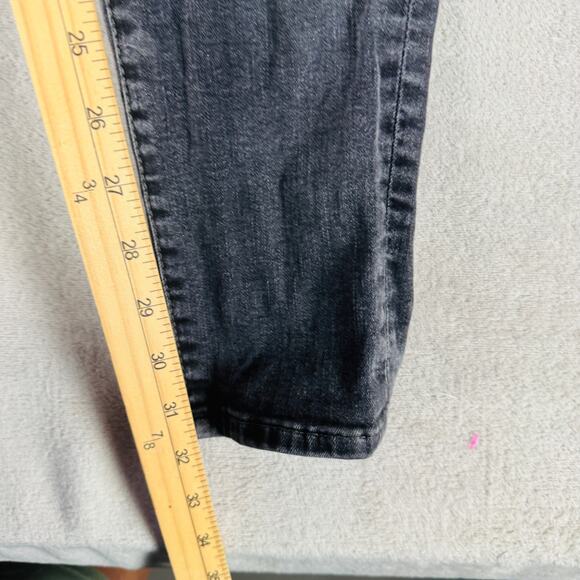 True Religion Jeans Men 31 Faded Black Denim Tony Skinny Destroyed Knees Zip Fly - Picture 13 of 13